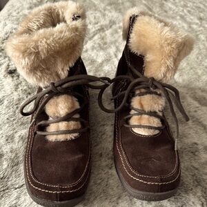 Bare Traps: suede booties: like new